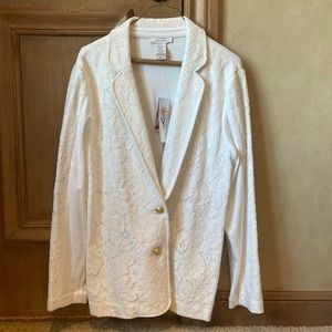 Joan Vass White Jacket/NWT XL